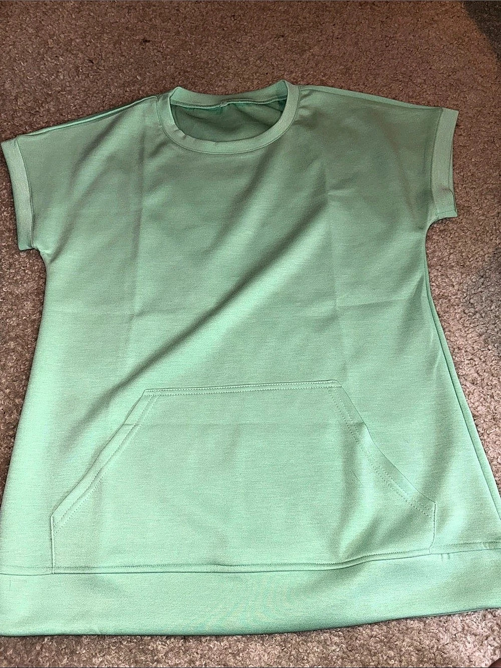 Mint Green Short Sleeve Hoodie Size Medium Like New